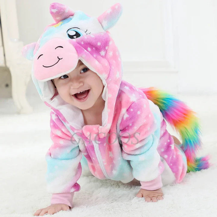 Urocze zwierzęta dziecięce body - SnugglePals-Różowa Gwiazda-70 (0-6 miesięcy)-Trend Polska