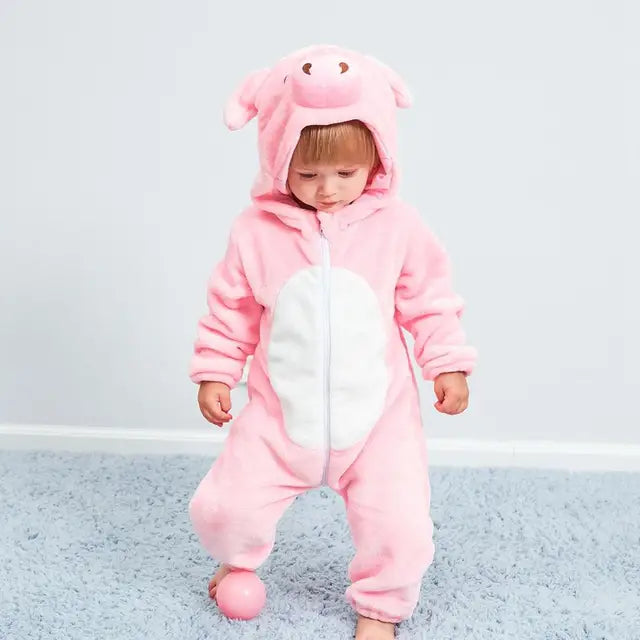 Urocze zwierzęta dziecięce body - SnugglePals-Różowa świnia-70 (0-6 miesięcy)-Trend Polska