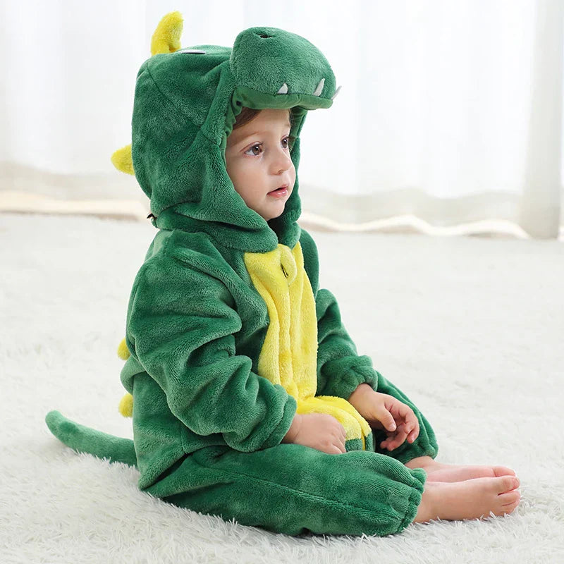 Urocze zwierzęta dziecięce body - SnugglePals-Zielony Dinozaur-70 (0-6 miesięcy)-Trend Polska