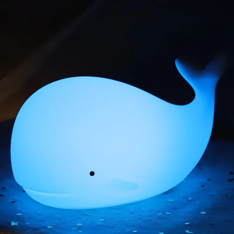 Uroczy Lampka Nocna Wieloryb z Zmieniającymi się Kolorami - GlowWhale-Trend Polska