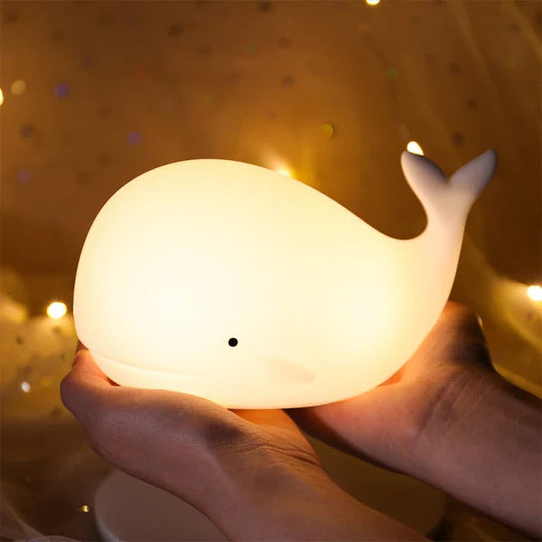 Uroczy Lampka Nocna Wieloryb z Zmieniającymi się Kolorami - GlowWhale-Trend Polska