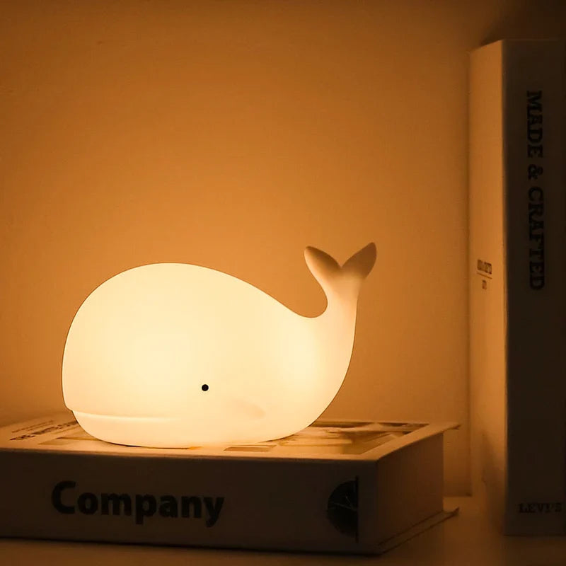 Uroczy Lampka Nocna Wieloryb z Zmieniającymi się Kolorami - GlowWhale-Trend Polska