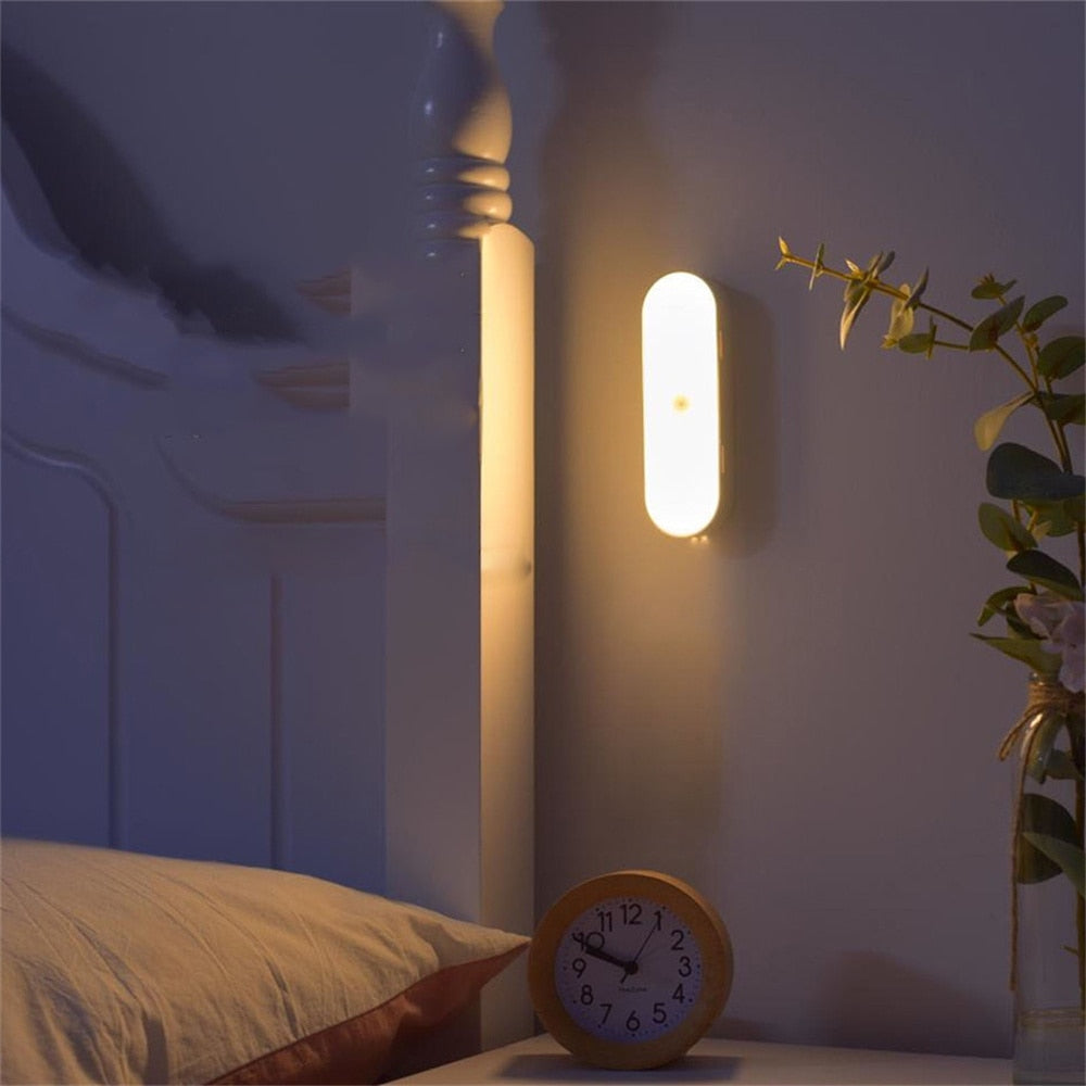 USB Ładowalna Lampa Ścienna z Czujnikiem Ruchu - BrightSense-Ciepły-Trend Polska