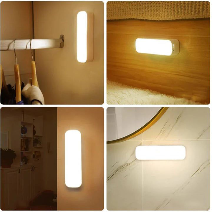 USB Ładowalna Lampa Ścienna z Czujnikiem Ruchu - BrightSense-Biały-Trend Polska