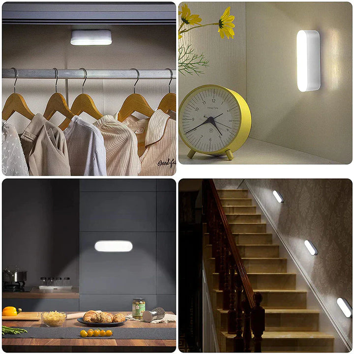 USB Ładowalna Lampa Ścienna z Czujnikiem Ruchu - BrightSense-Biały-Trend Polska