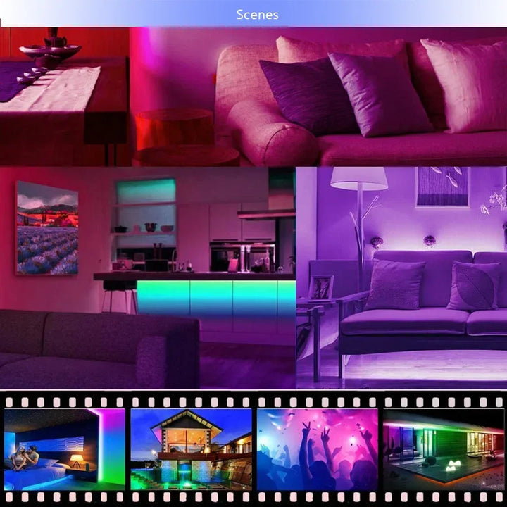 USB LED STRIPA Z ZMIANĄ KOLORY - RGB ŚWIATŁO DO DEKORACJI POKOI I OŚWIETLENIA TŁA TELEWIZORA-3-przyciskowy kontroler-1m-Trend Polska