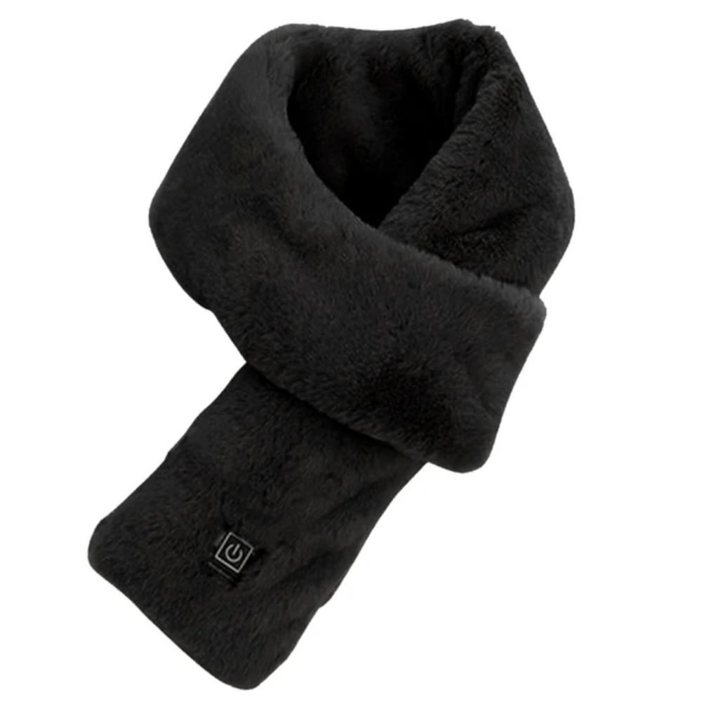 USB-Podgrzewany Szalik z Imitacji Futra - ThermaFur-Czarny-Trend Polska