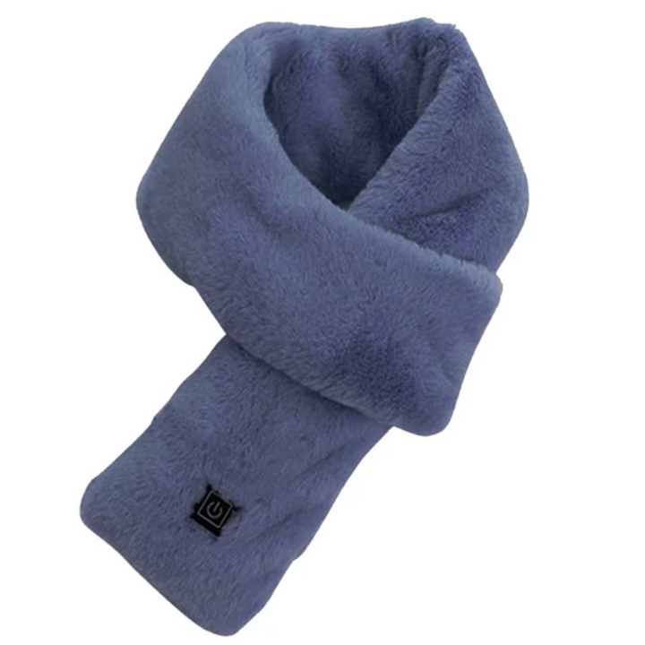 USB-Podgrzewany Szalik z Imitacji Futra - ThermaFur-Niebieski-Trend Polska
