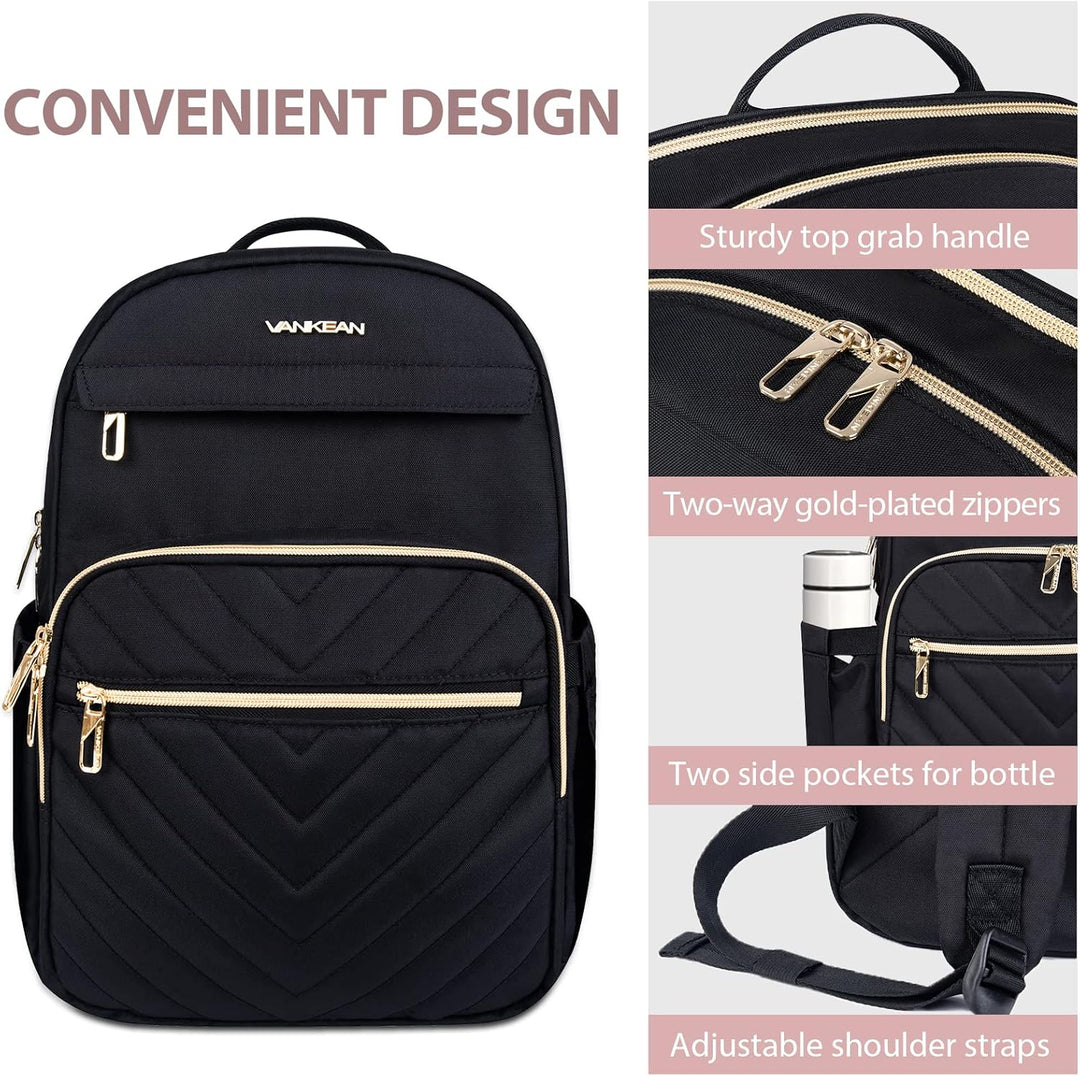 Lekki wodoodporny plecak na laptopa z portem USB – kompatybilny z 15,6"