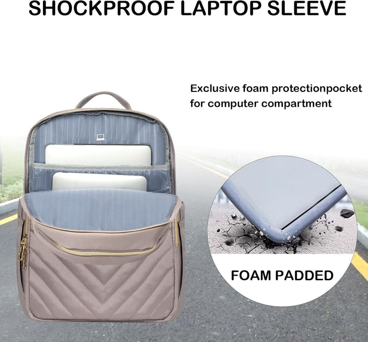 Lekki wodoodporny plecak na laptopa z portem USB – kompatybilny z 15,6"