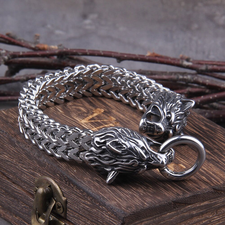 Viking Wolf Charm Bransoleta – Ragnar-19cm-Trend Polska