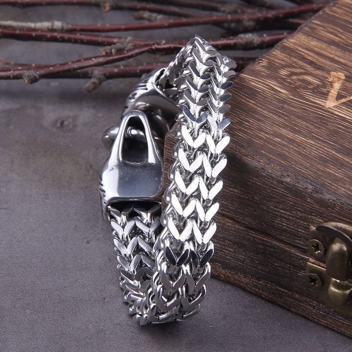 Viking Wolf Charm Bransoleta – Ragnar-19cm-Trend Polska