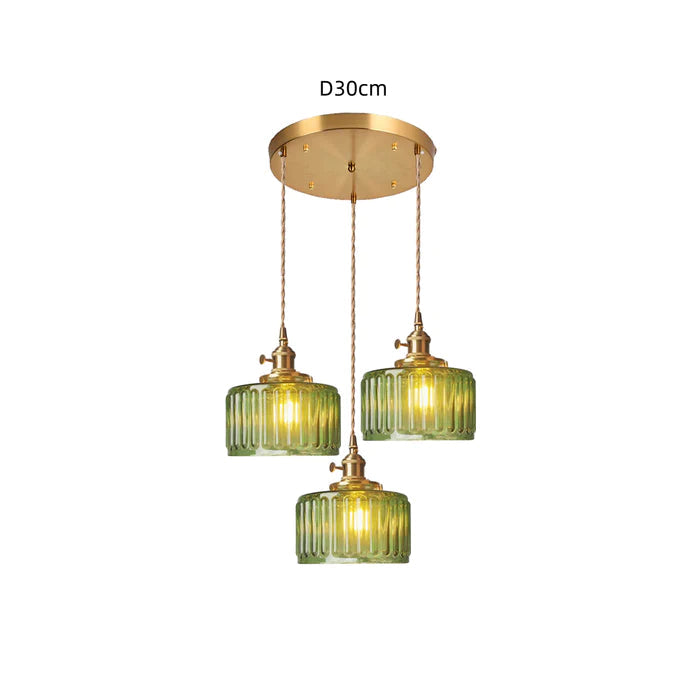 Vintage Kryształowa Lampa Wisząca - Celeste-Zielony-Niektóre Kop-Trend Polska