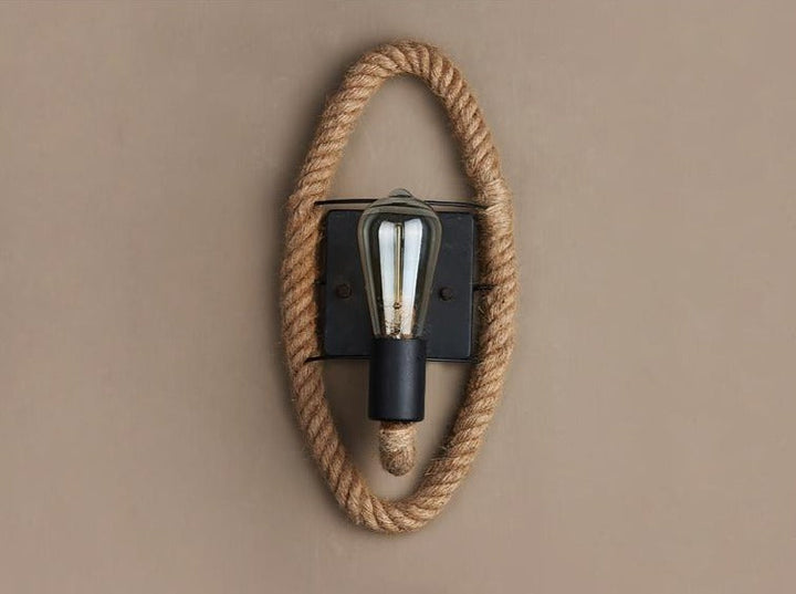 Vintage Lampa Ścienna z Liny - RusticRope-Okrągły-Trend Polska
