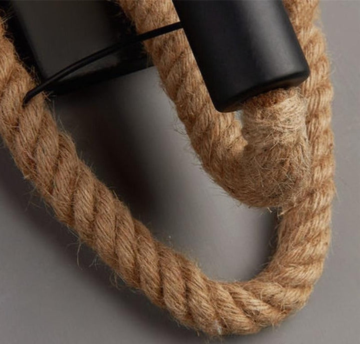 Vintage Lampa Ścienna z Liny - RusticRope-Okrągły-Trend Polska