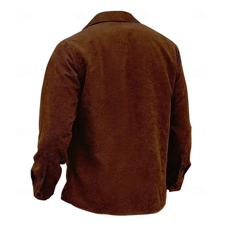 Vintage męska kurtka z guzikami – Henri-Błękitny-S-Trend Polska
