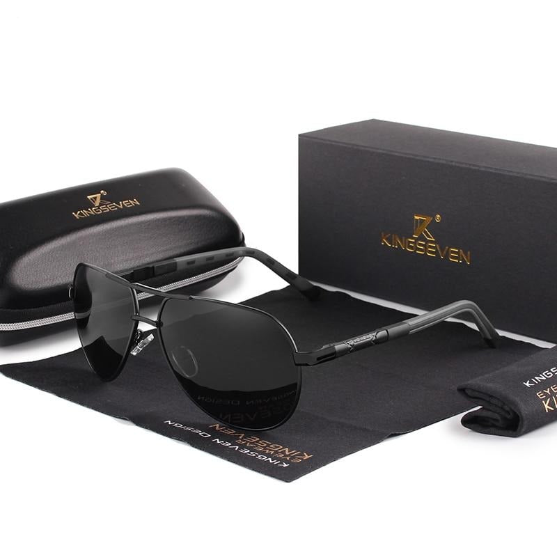 Vintage męskie okulary przeciwsłoneczne – Luca-Gold Schwarz-Trend Polska