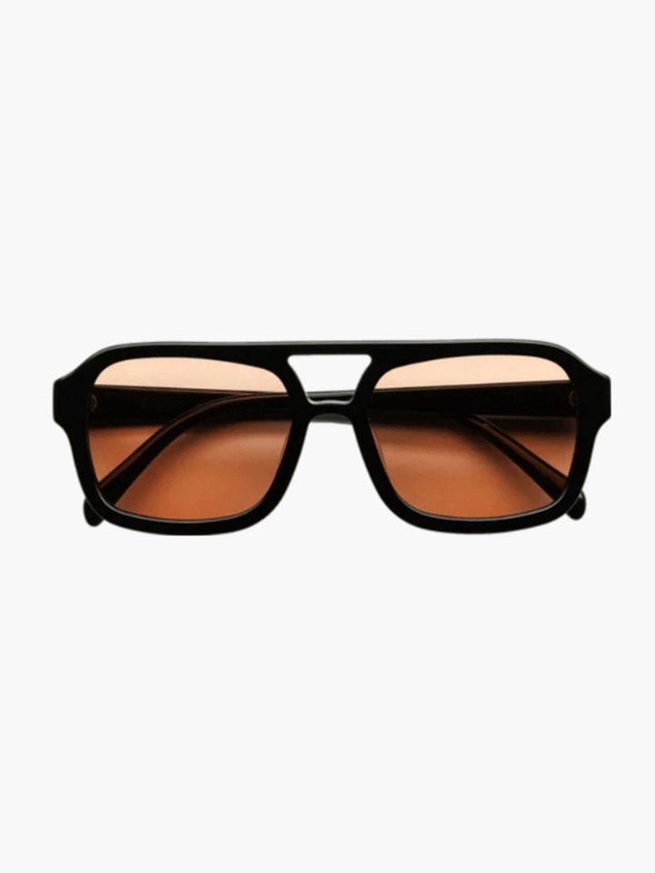 Vintage okulary przeciwsłoneczne z UV i retro urokiem – Loreen-Czarny/Pomarańczowy-Trend Polska
