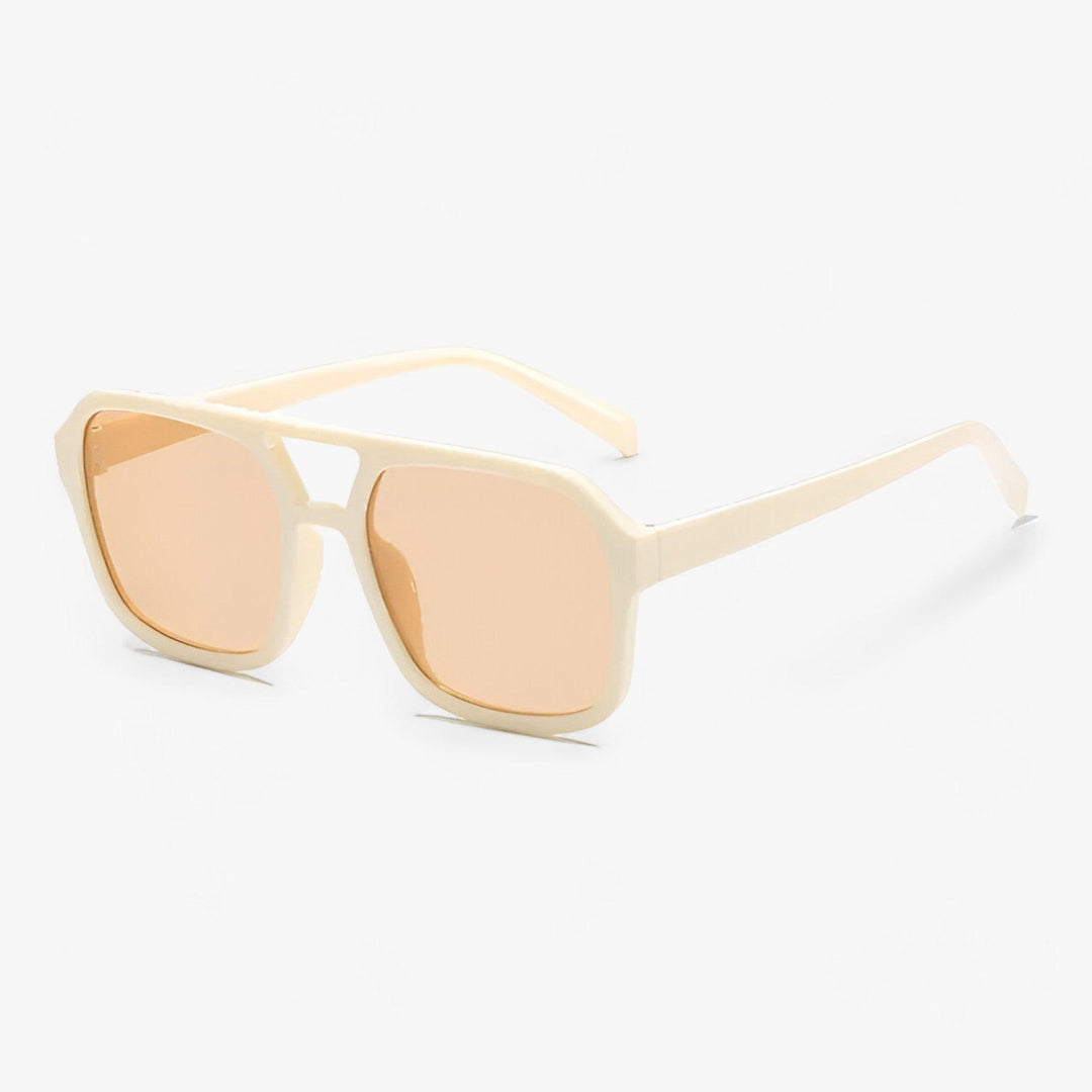 Vintage Oversized Okulary przeciwsłoneczne z kwadratową ramką – Spectra-Beżowy-Trend Polska