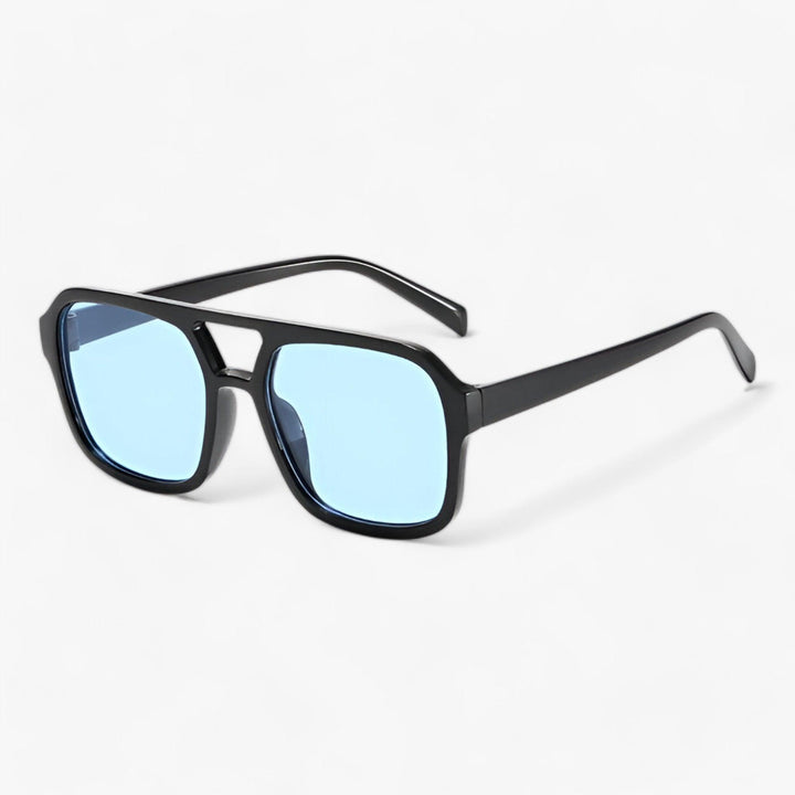 Vintage Oversized Okulary przeciwsłoneczne z kwadratową ramką – Spectra-Srebrny Niebieski-Trend Polska