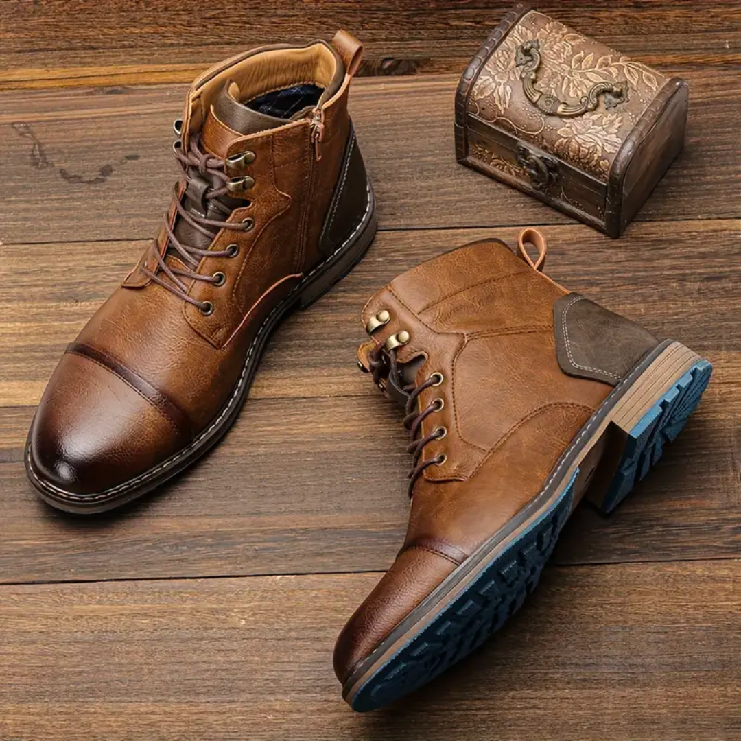 Vintage Skórzane Buty Męskie - Oliver-40-Trend Polska