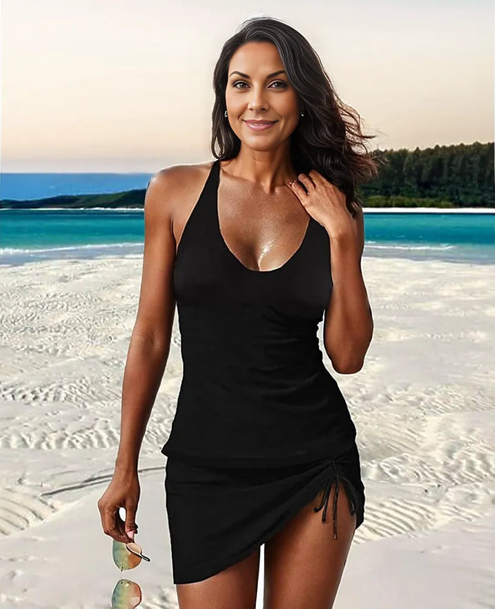 Vintage tankini z detalem falbanki – Melina-M-Trend Polska