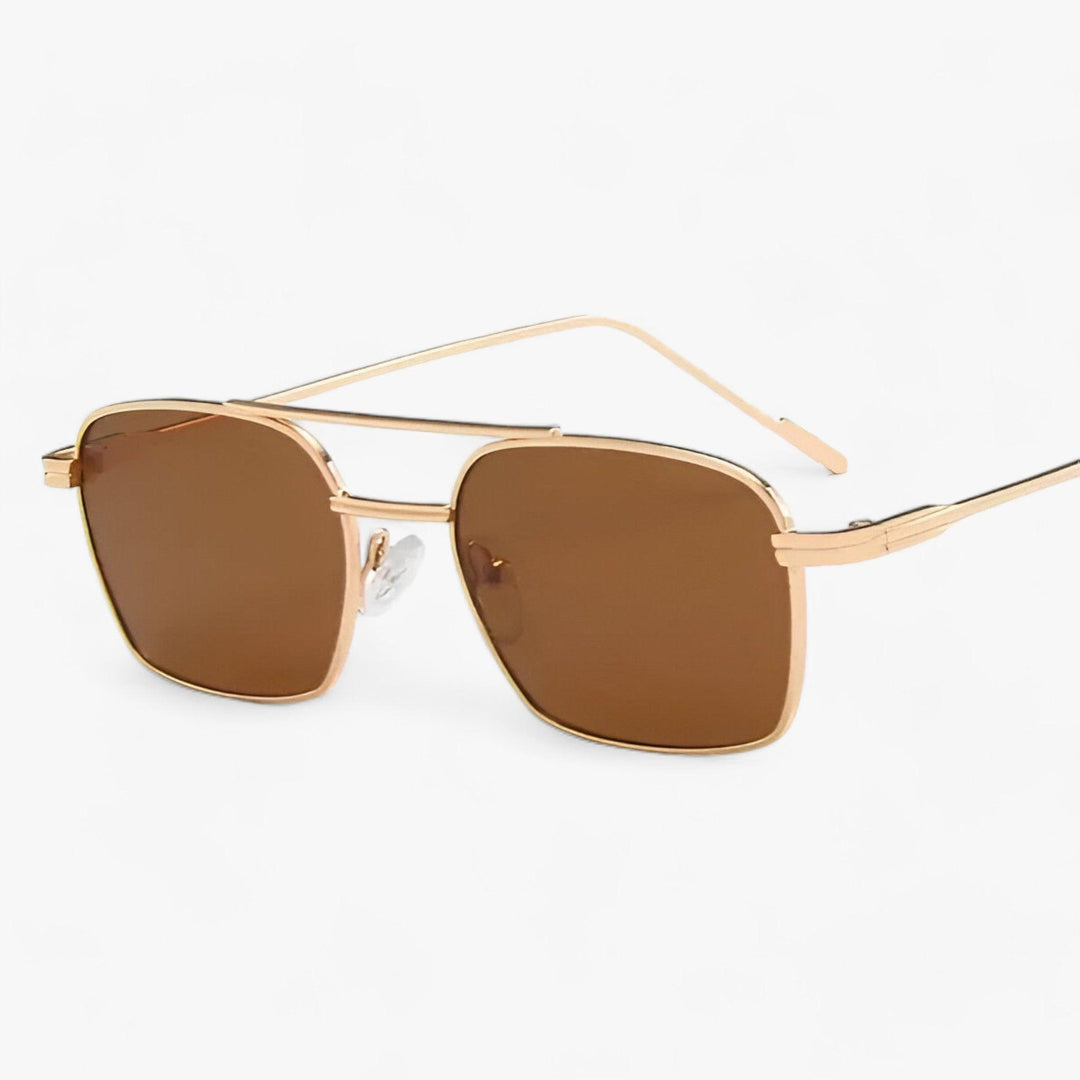 Vintage unisex okulary przeciwsłoneczne z podwójnym mostkiem – Aero-Gold Braun-Trend Polska