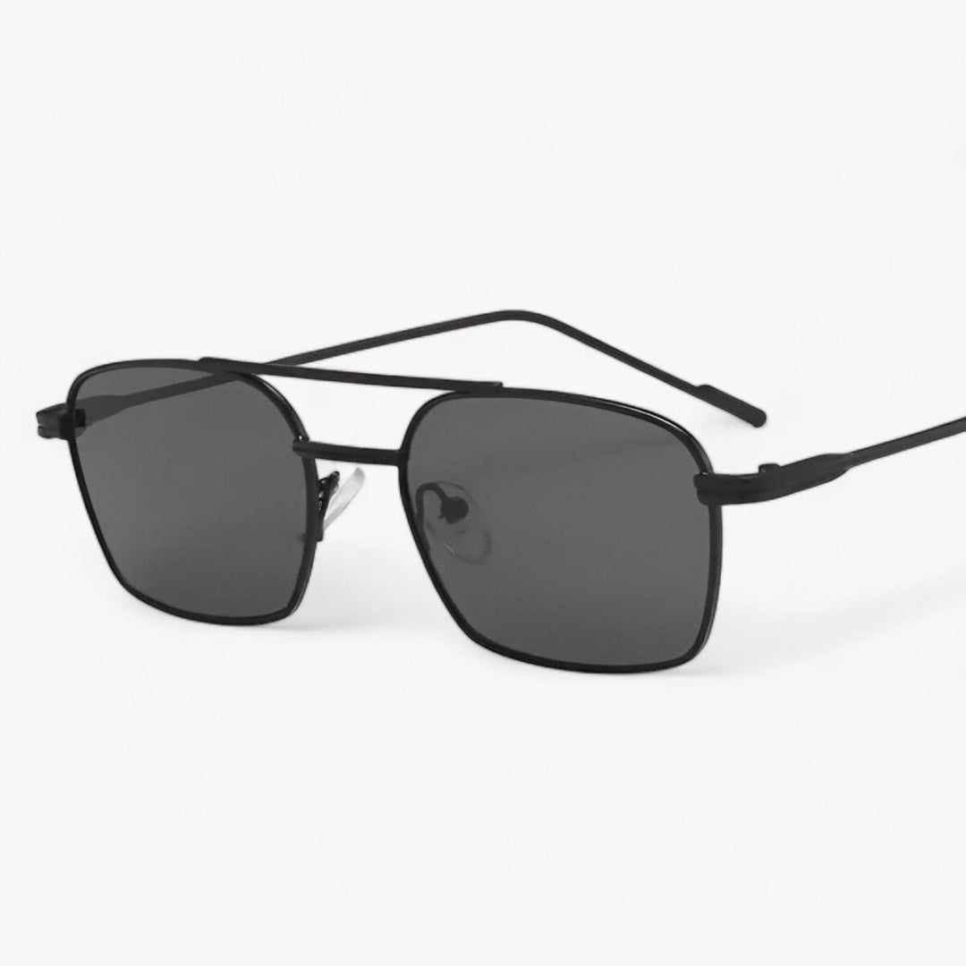 Vintage unisex okulary przeciwsłoneczne z podwójnym mostkiem – Aero-Schwartz Grau-Trend Polska