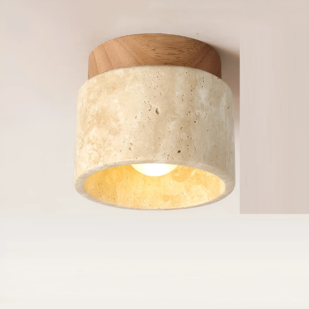 Wabi Sabi Żółty Marmur Japońska Lampa sufitowa - TranquilStone