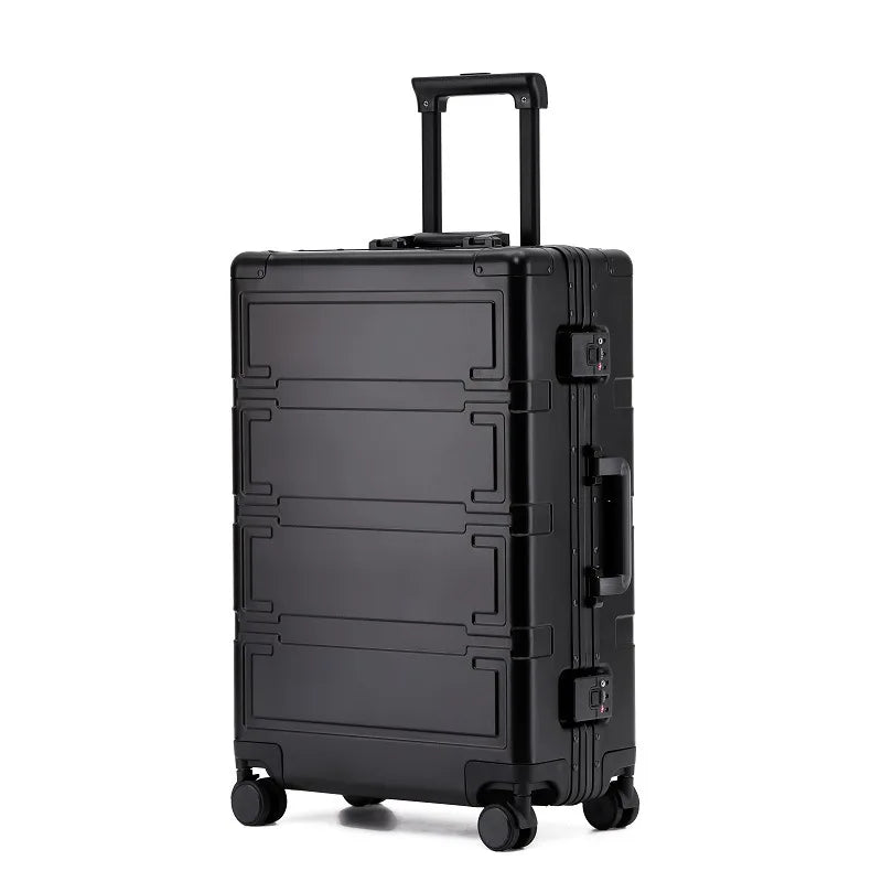 Walcowanie aluminiowych twardych walizek – Pristina-Czarny-L (104 L)-Trend Polska