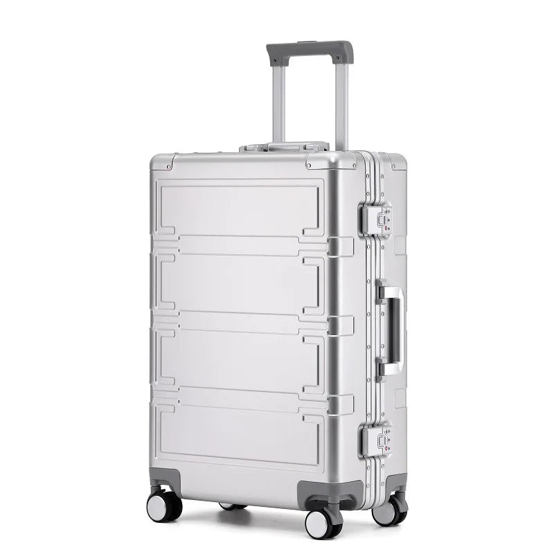 Walcowanie aluminiowych twardych walizek – Pristina-Srebro-S (46 L)-Trend Polska