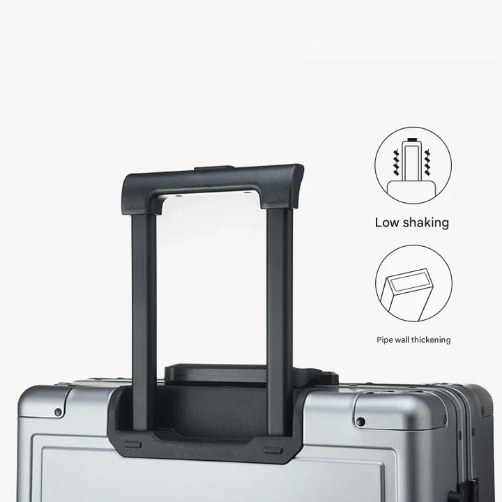 Walcowanie aluminiowych twardych walizek – Pristina-Srebro-S (46 L)-Trend Polska