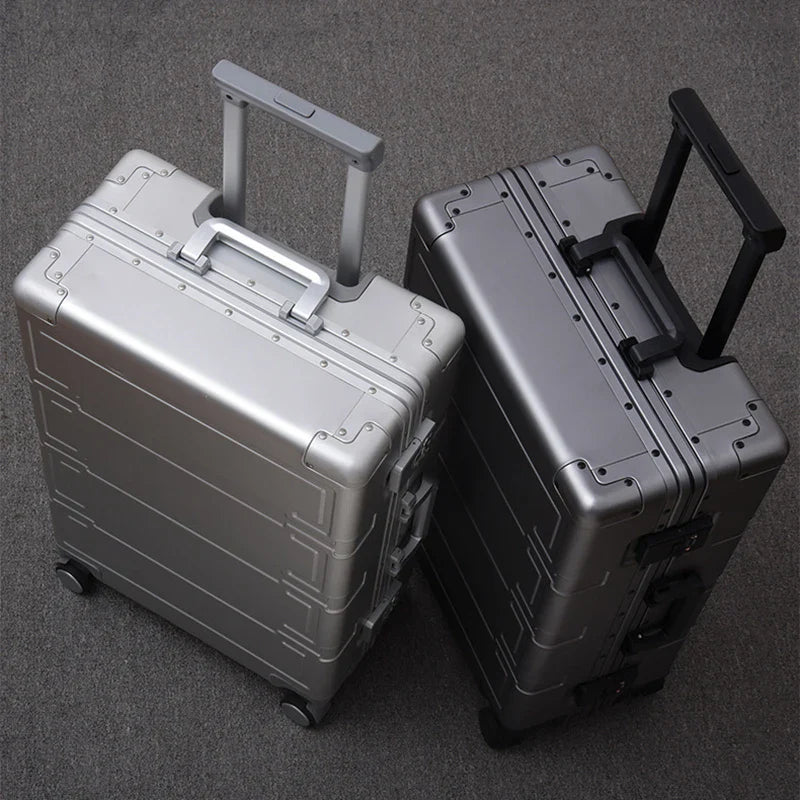 Walcowanie aluminiowych twardych walizek – Pristina-Srebro-S (46 L)-Trend Polska