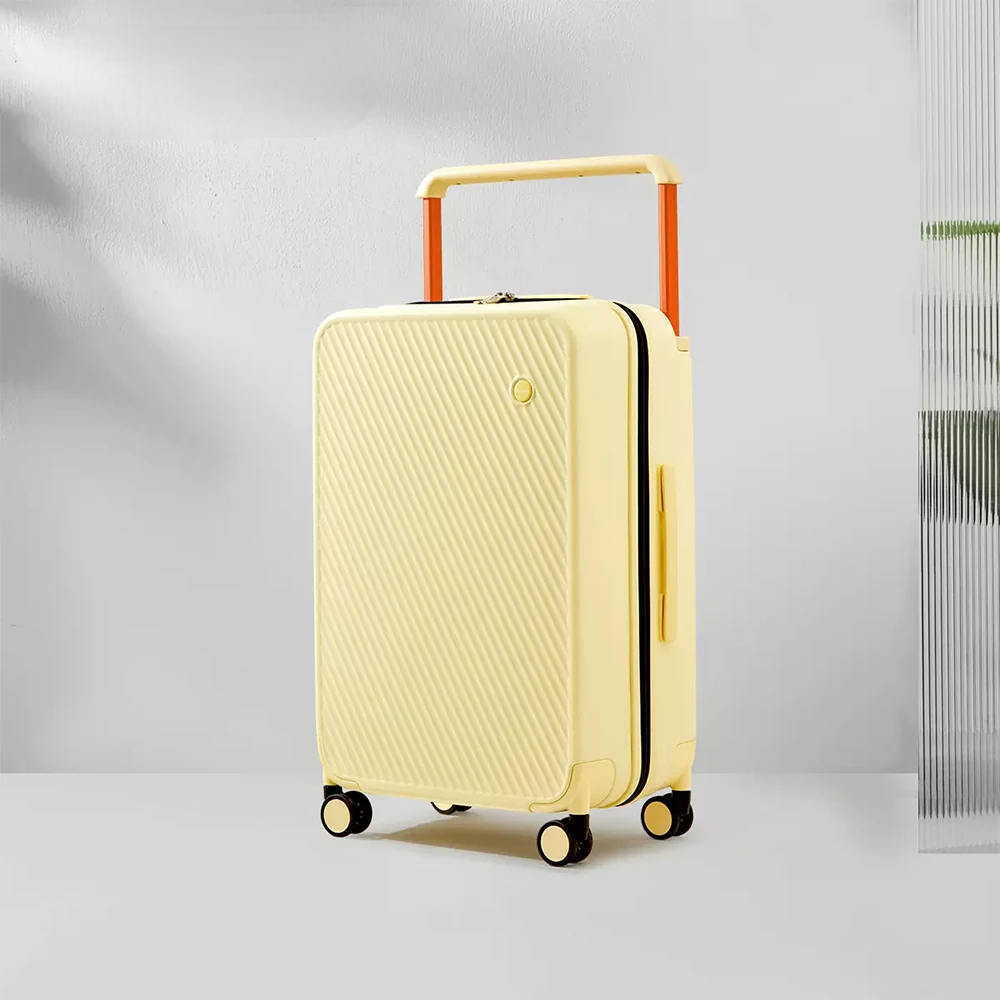 Walizka twarda z szerokim uchwytem – Oslo Metropolitan-Żółty-S (37 L)-Trend Polska