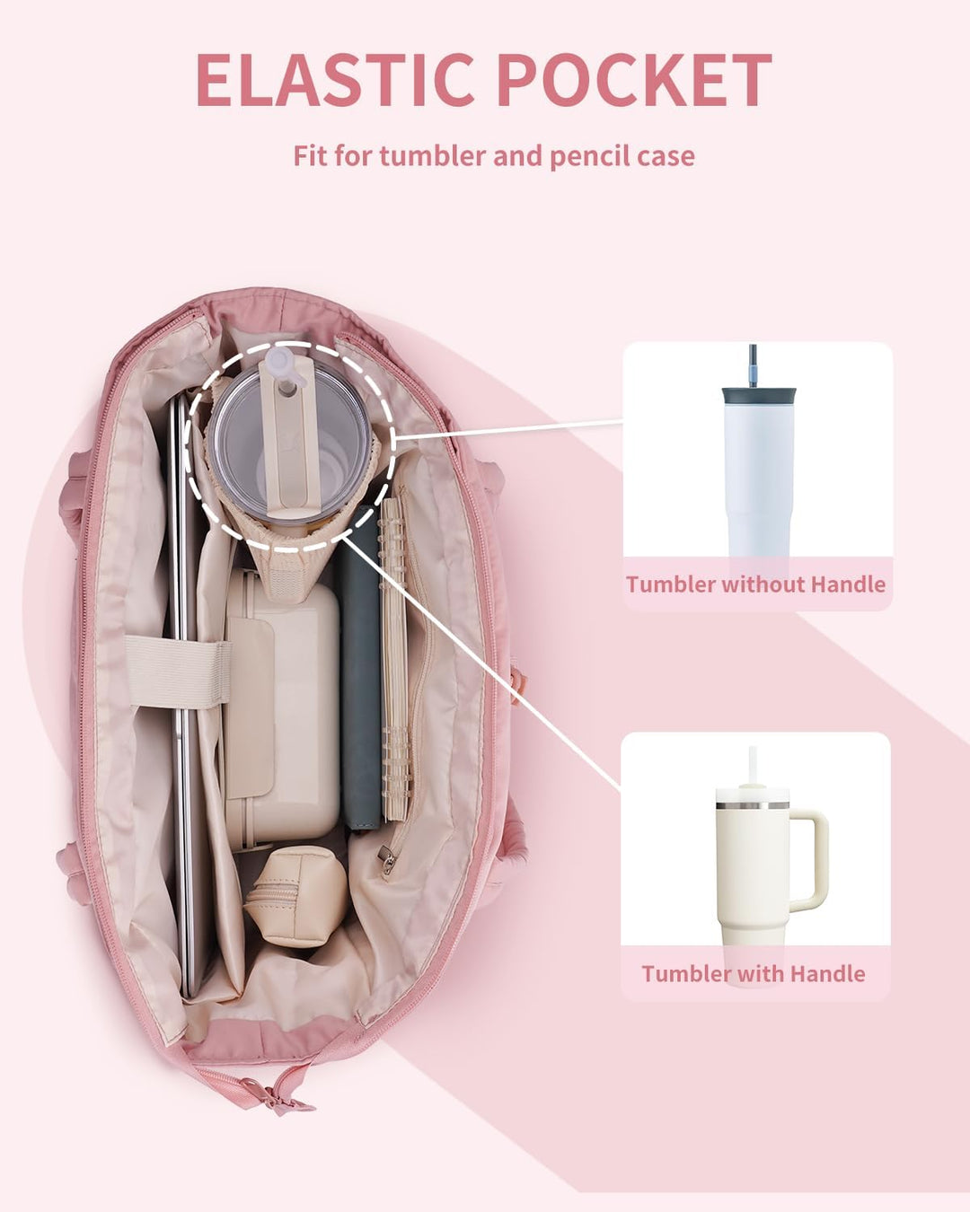 Quilted Puffer Tote z uchwytem na kubek i kieszenią na laptopa do podróży i pracy