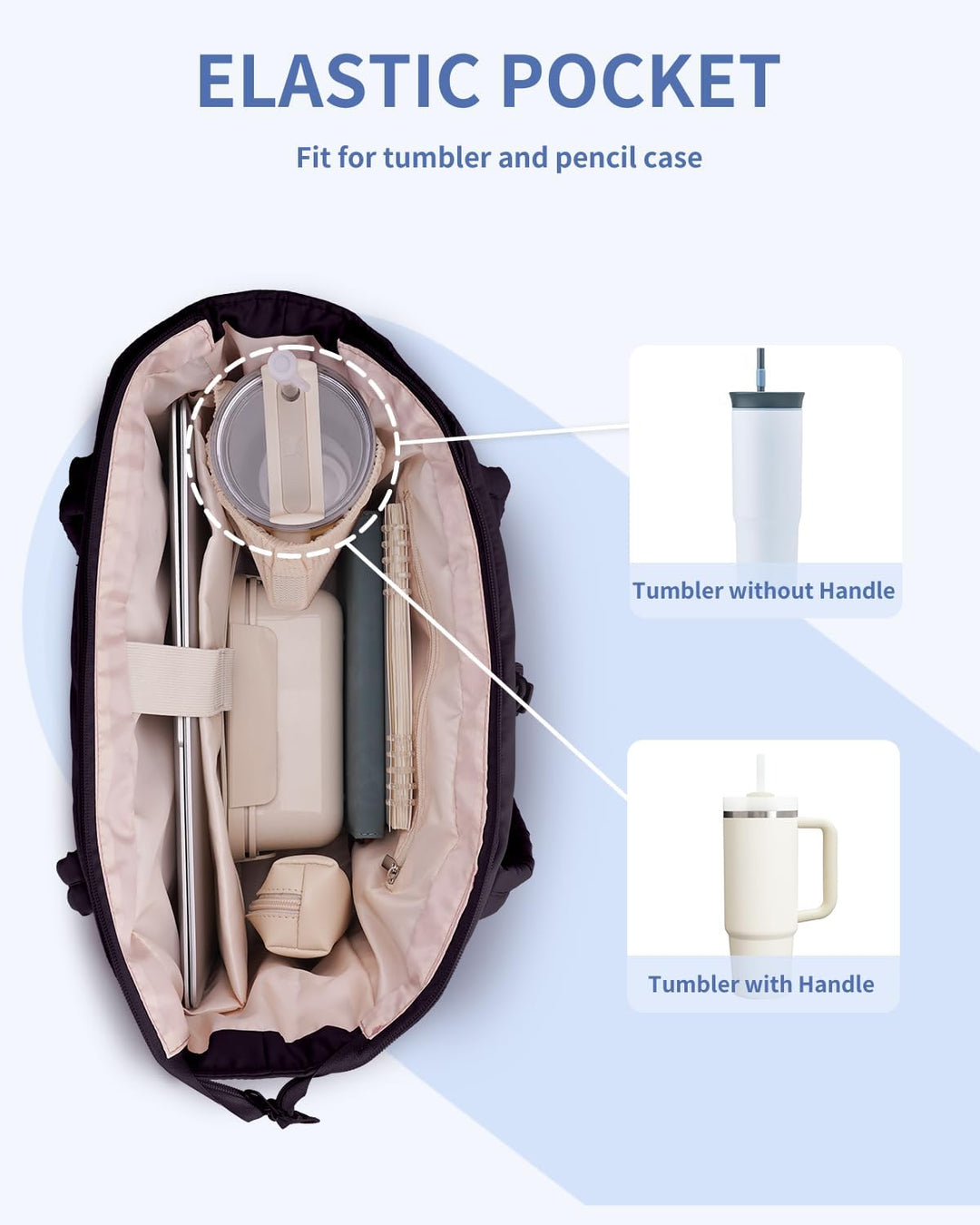 Quilted Puffer Tote z uchwytem na kubek i kieszenią na laptopa do podróży i pracy