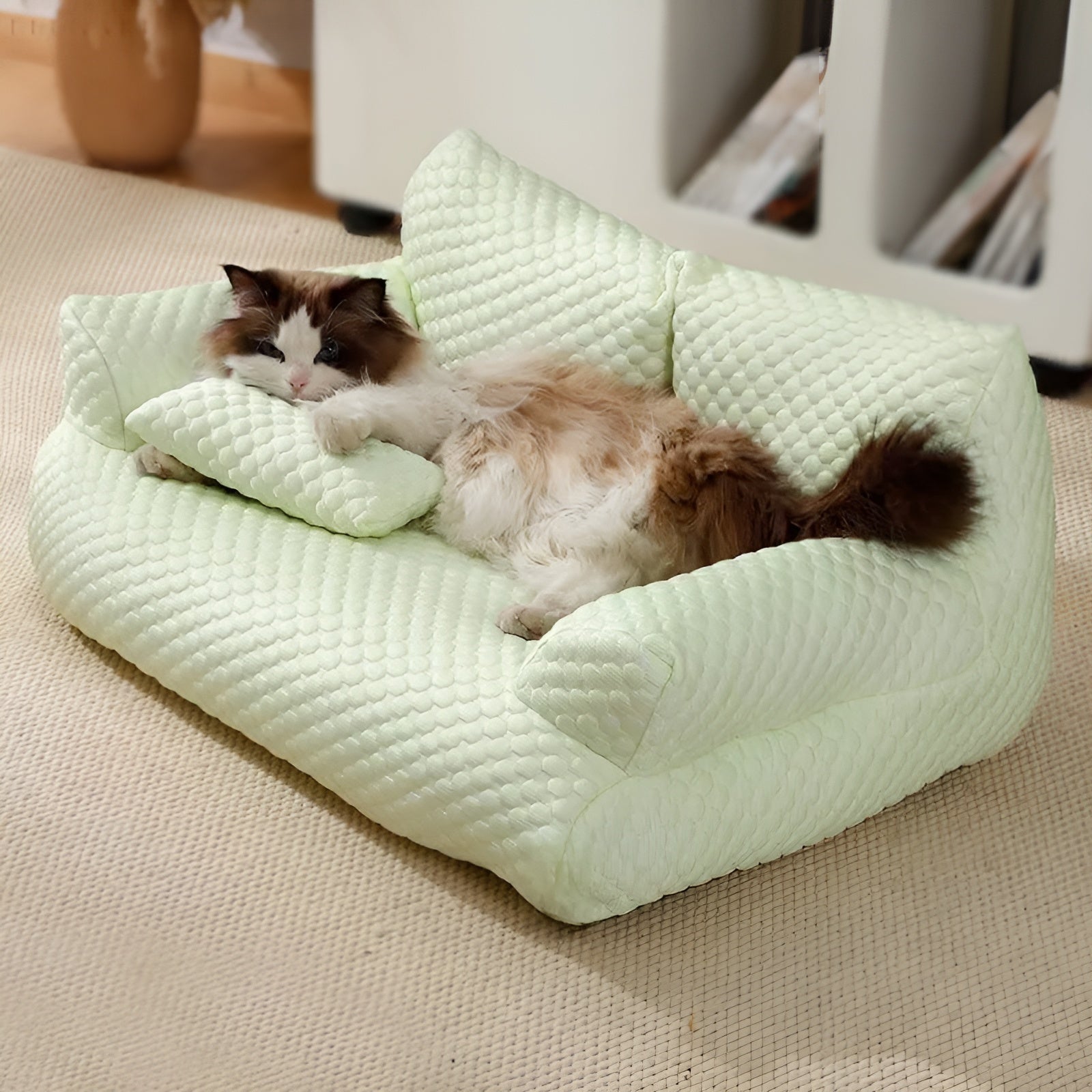 Wasbare poduszka z pluszu dla zwierząt domowych - CozyPaws-Szary-M-Trend Polska
