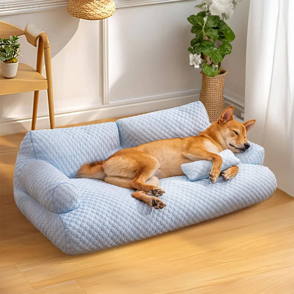 Wasbare poduszka z pluszu dla zwierząt domowych - CozyPaws-Niebieski-M-Trend Polska