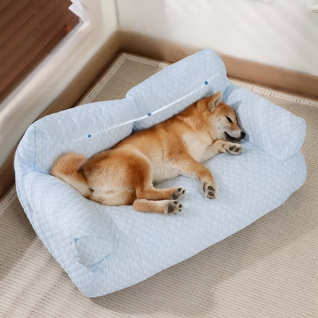 Wasbare poduszka z pluszu dla zwierząt domowych - CozyPaws-Niebieski-M-Trend Polska