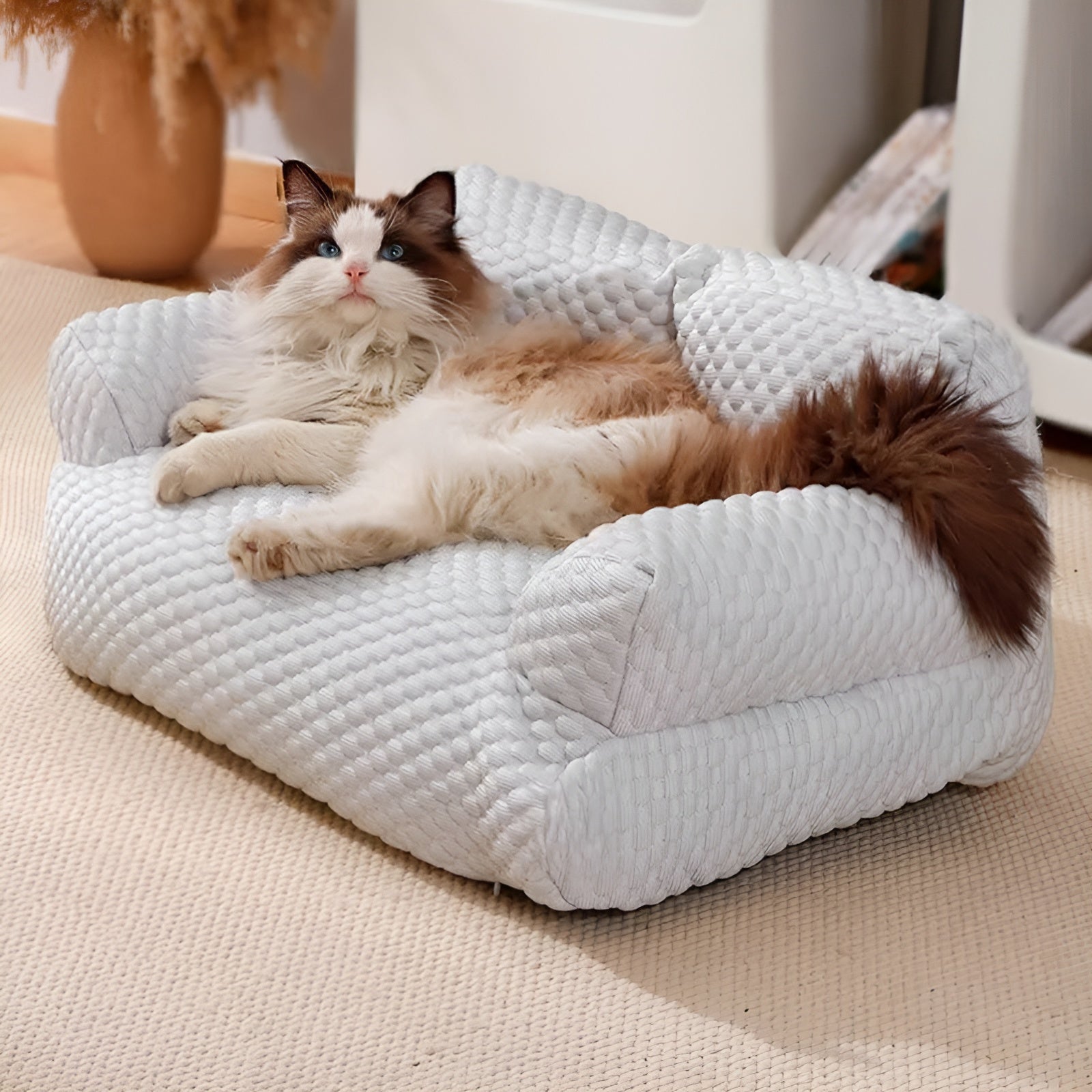 Wasbare poduszka z pluszu dla zwierząt domowych - CozyPaws-Zielony-M-Trend Polska