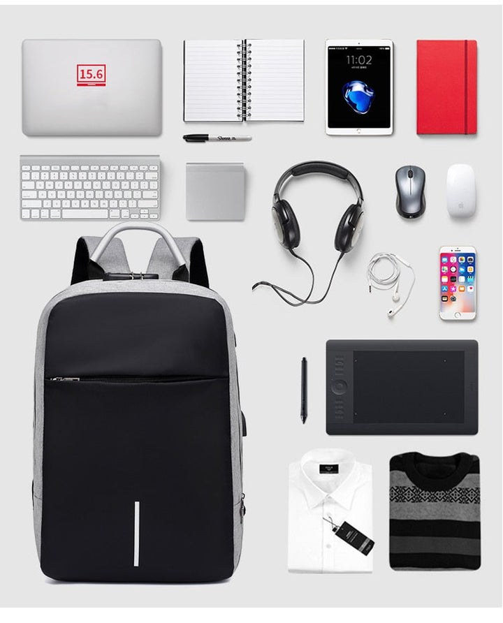Plecak antykradzieżowy odporny na wodę z portem USB do ładowania – SafeCarry