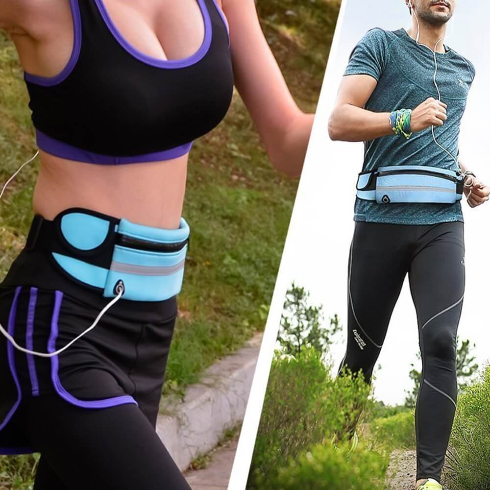 Pas na wodoodporna kieszeń do biegania – 1+1 DARMOWY zestaw do przechowywania fitness i podróży