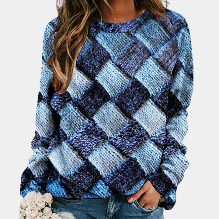 Wesoła bluza damska - Nova-Niebieski-XS-Trend Polska