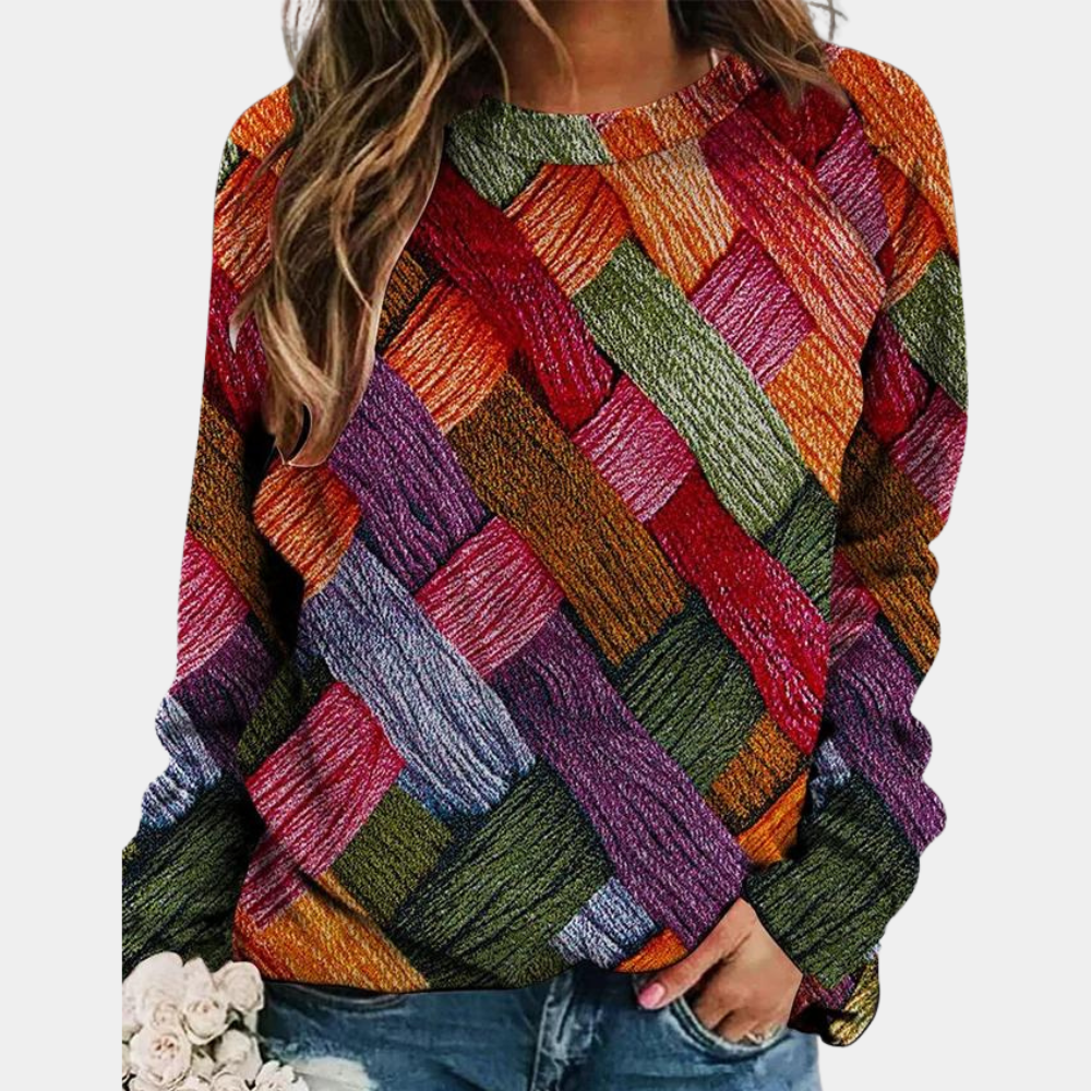 Wesoła bluza damska - Nova-Pomarańczowy-XS-Trend Polska
