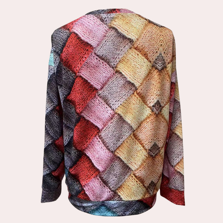 Wesoła bluza damska - Nova-Niebieski-XS-Trend Polska