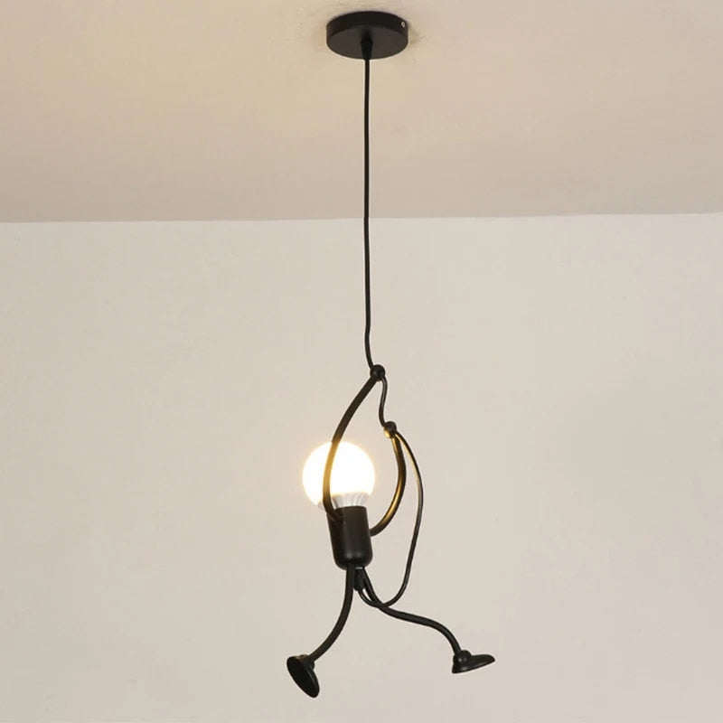 Wesoła Lampa Ścienna w Kształcie Lalki - RetroGlow-1 Żarówka-Trend Polska