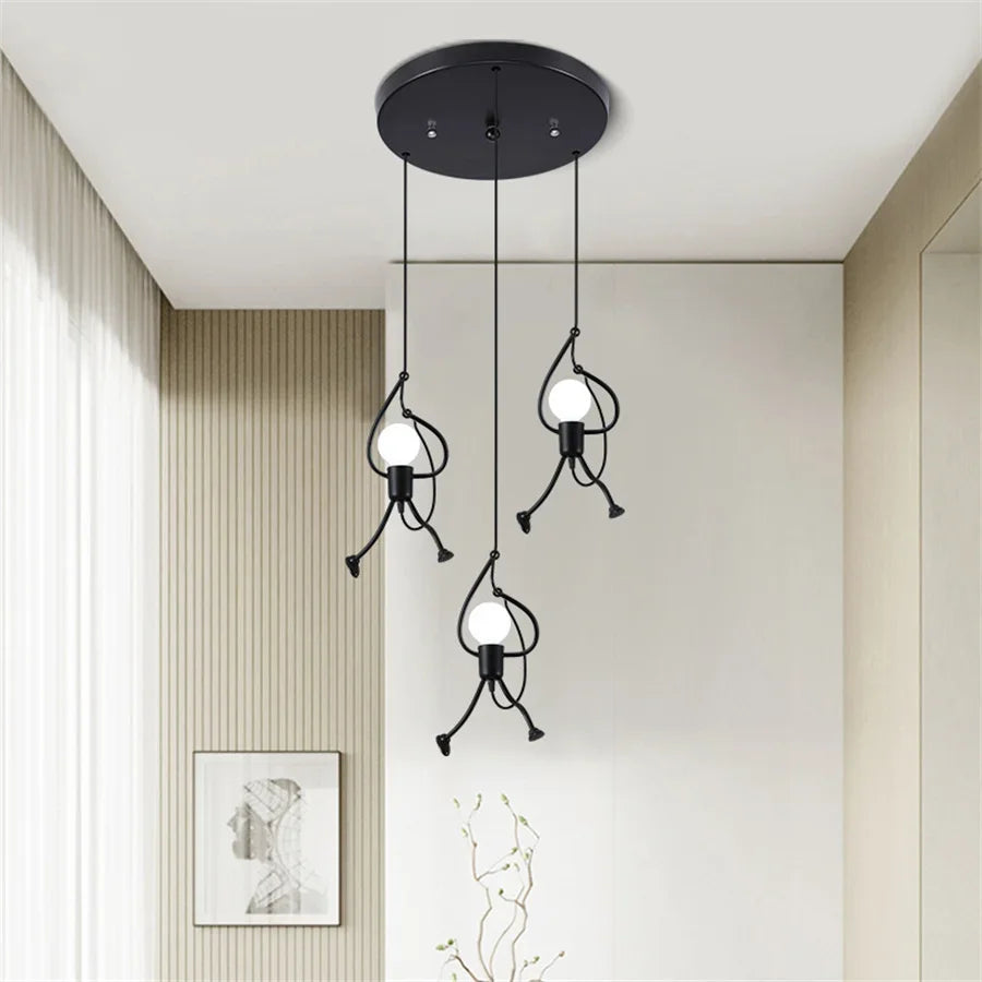 Wesoła Lampa Ścienna w Kształcie Lalki - RetroGlow-1 Żarówka-Trend Polska