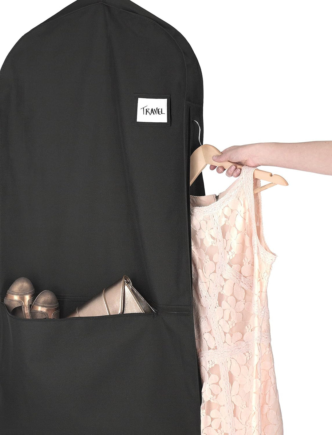 Wodoodporny pokrowiec na odzież z zamkiem błyskawicznym i kieszenią na akcesoria
