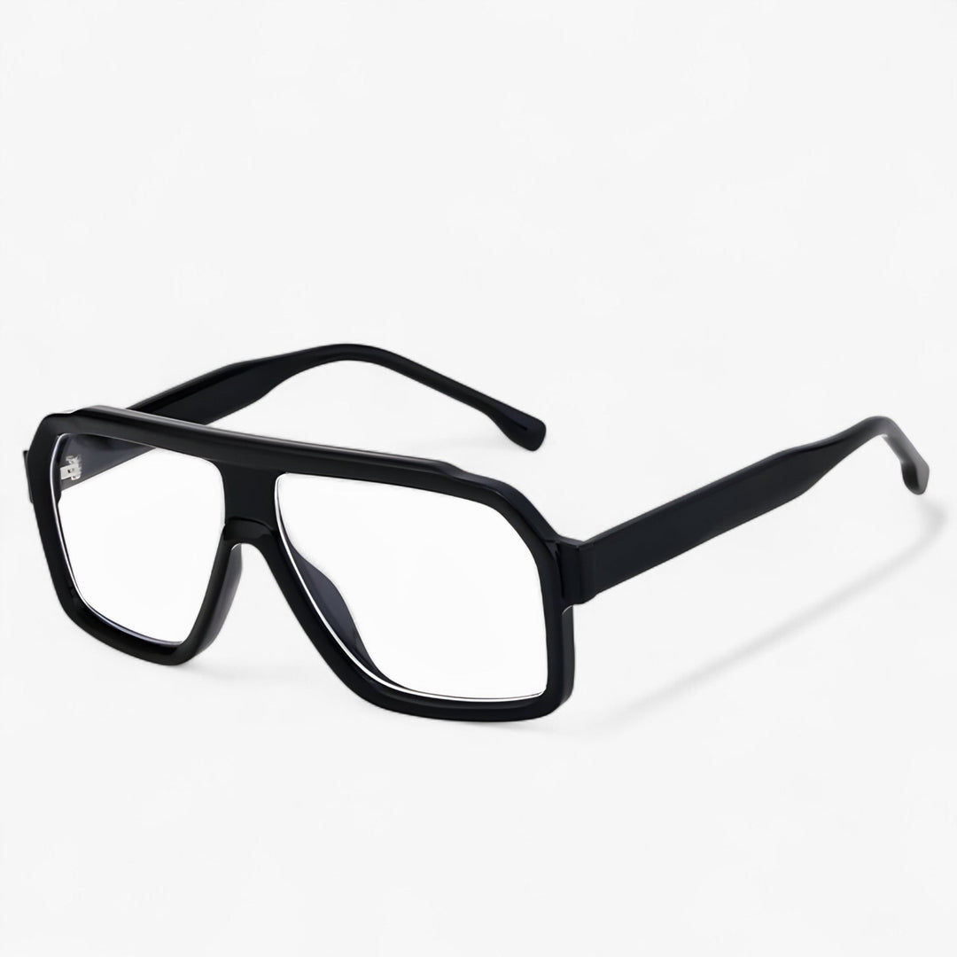 Wiatroszczelne, oversized punkowe okulary przeciwsłoneczne – Vortex-Czarny Biały-Trend Polska