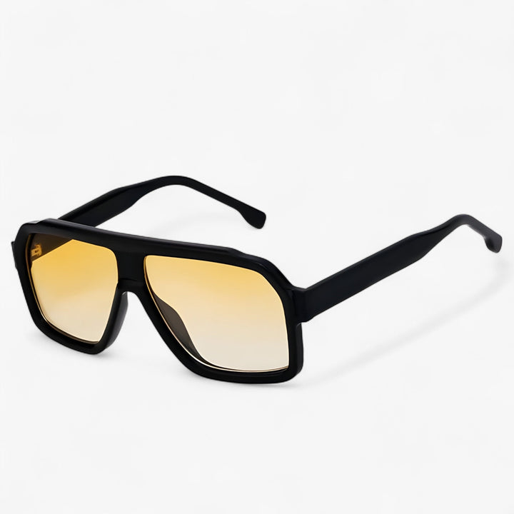 Wiatroszczelne, oversized punkowe okulary przeciwsłoneczne – Vortex-Czarny Żółty-Trend Polska